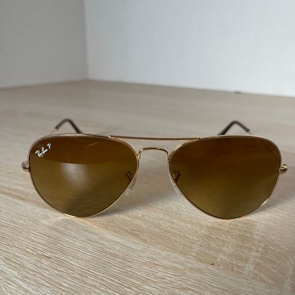 Ray-Ban RB3025 Gold Aviator Large Metal Sunglasses 001/51 FRAMES ONLY 58-14-135 - Picture 2 of 8